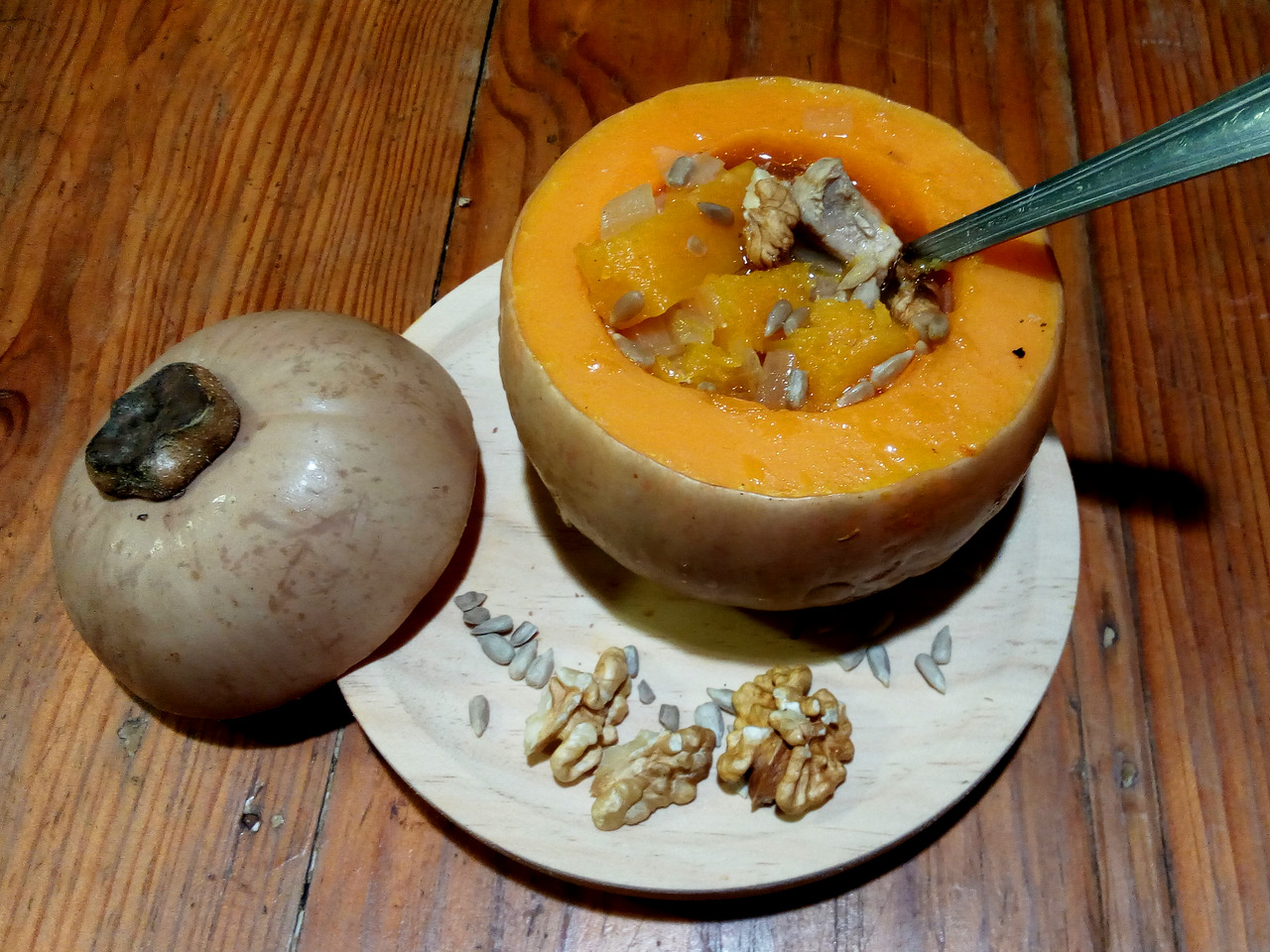 A superb squash stew served in the gourd itself.